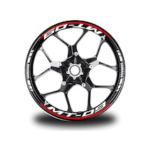Kırmızı Yamaha Mt 09 Takım Jant Sticker Etiket