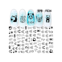 Adanil Polygon Çizimli Hayvanlar Panda Tilki Tavşan Sticker F634
