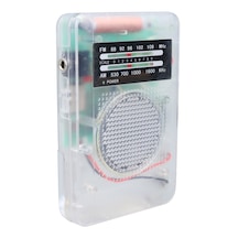 Am/fm Analog Radyo - Kulaklıklı, Taşınabilir Pilli Mini Şeffaf Radyo 88-108 Fm Frekans Aralığı