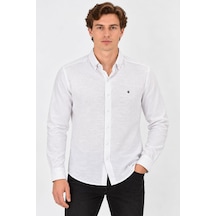 Classics Men Re Port Uzun Kol Slim Fit Erkek Gömlek - 7792 Beyaz