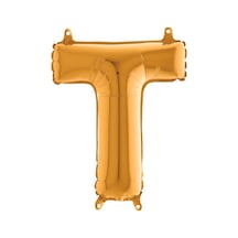 T Harf Folyo Balon Gold 100 Cm Turuncu