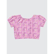 Civil Girls Kız Çocuk Crop Tişört 6-9 Yaş Fondan Pembe Fondan Pembe