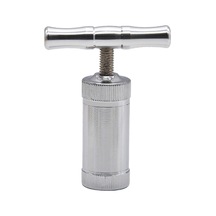 Sarımsak Zencefil Pres Aleti, Ergonomik Saplı Çinko Alaşımlı Çıkarılabilir Sızdırmaz Mutfak Öğütücü Ev Ticari Kullanım İçin Gümüş Siyah