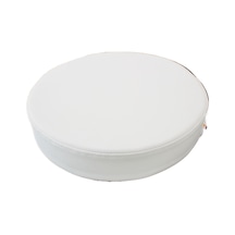 Jzcat Deri Yuvarlak Minder- Beyaz