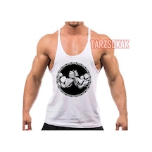 Tarzsokak Gym Tank Top Fitness Sporcu Atleti Gym40 Beyaz