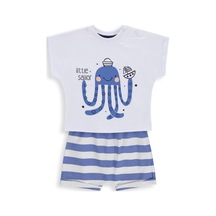 Civil Baby Ahtapot Baskılı 6-18 Ay Takım - Beyaz