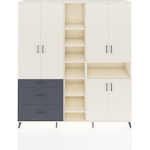 Hyperion Dolap 13 Raflı 3 Çekmeceli 6 Kapaklı 220x44x243 Aytaşı-aytaşı/antrasit Çok Renkli