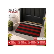 Delta Cc004a Kırmızı Siyah Kaymaz Taban Nem Alıcı Toz Alıcı Kapı Önü Paspası Uv Dayanıklı 45x70 Cm