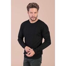 Ferraro Bisiklet Yaka Superfine Yün Kazak - Siyah Siyah (490434136) Siyah