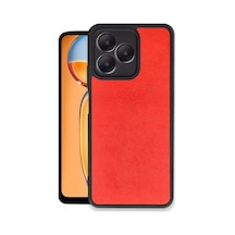 Realme Note 50 4g Kılıf Şık Görünümlü Deri Kapak Ryc/aras Deri Kirmizi