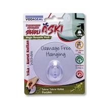 Vodaseal Iz Bırakmadan Sökülebilir Sihirli Askı Şeffaf Yuvarlak 8 Çok Renkli