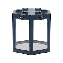 Suntek Mini Balık Tankı Manzara Açık Süs Akvaryum Kare Siyah