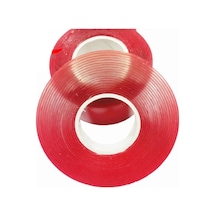 Şeffaf Silikon Çift Taraflı Bant 10mm 30metre