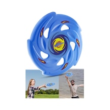 Frisbee Frizbi Fırlatma Diski Disk Atma Oyunu Çocuk Yetişkin Plaj Bahçe Oyuncak 24 cm Mavi