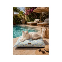 Kedi Ve Köpek Yer Minderi Üst Kalite Yıkanabilir Kılıflı Fermuarlı %100 Boncuk Elyaf Kaydırmaz Taban Kedi Ve Köpek Yatağı Çok Renkli - 878960992