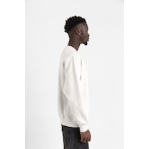 Jisoo Flower Beyaz Erkek 2ip Sweatshirt Beyaz