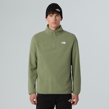 The North Face M Glacier Fleece 1/4 Zip Jacket Erkek Polar-30560 Yeşil