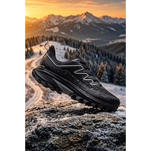 Lescon Kışlık %100 Su Geçirmez Garantili Kaydrmaz Taban Teknolojili Hafif Rahat Siyah Tarz Outdoor Spor