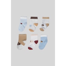 Defne Baby 6 Çift Newborn Anti-bakteriyal Yeni Doğan Ve Bebek Çorabı 0-6 Ay Çok Renkli