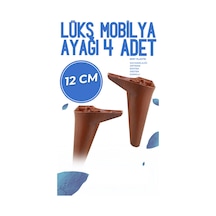 4 Adet 12 Cm Mobilya Ayak Seti Ahşap Desenli Kanepe Koltuk Tv Ünitesi Yükseltici Ayak Kanepe Ayağı Kahverengi Kahverengi
