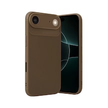 Newface Apple İphone 17 Air Auto Focus Karbon Kapak - Kahverengi