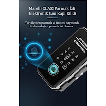 Marelli Class Parmak İzli Şifreli Ve Kartlı Elektronik Cam Kapı Kilidi
