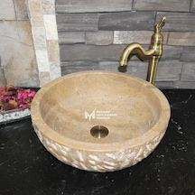 Noche Traverten Dışı Oyma Çanak Lavabo