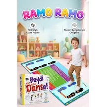 Haydi Dansa Ramo Ramo Dans Matı 130x70 Cm Adım Adım Eğitici Eğlence Dansı Öğretim Oyunu