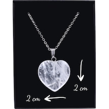 Opal Taşı Kalp Kolye