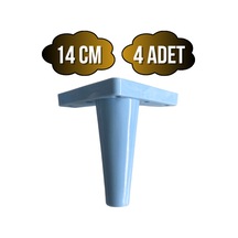 Rüzgar Plastik 14cm Ayak Mobilya Masa Ve Dolap Ayağı 14cm Mavi 4 Adet Mavi