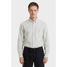 Gant Erkek Yeşil Regular Fit Çizgili Logolu Gömlek-15241 Gant Erkek Yeşil Regular Fit Çizgili Logolu Gömlek-15241