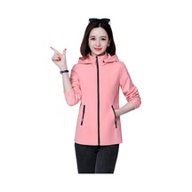 Edwardest Kadınlar İçin Çift Taraflı Casual Kapüşonlu Ceket Pembe