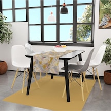 Autumn Leaves Runner, 140x45cm İnce Keten, Uluslararası Yıkama Ve Solmama Sertifikası Çok Renkli