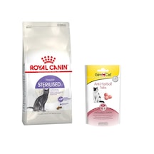 Royal Canin Sterilised 37 Kısırlaştırılmış Yetişkin Kedi Maması 2 KG + Gimcat Anti-Hairball Tabs Tüy Yumağı Kontrol Kedi Ödül Tableti 40 G