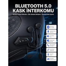Intercom Bluetooth Kask Kulaklık Motosiklet Kulaklık 5.0 Bluetooth