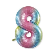 Benim Marifetlerim 8 Rakamı Rengarenk Folyo Balon 40 inch 90 Cm