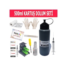 Canon Ip1900 Ip2200 Ip2400 Siyah Kartuş Mürekkep Dolum Seti 500 ML