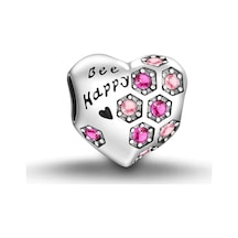 Fubena Renkli Taşlı Kalp Charm