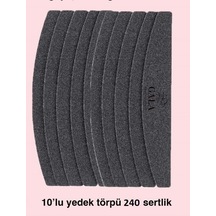 Gala Kıvrımlı Model Uyumlu Yedek Törpü 10'lu 240 Grit