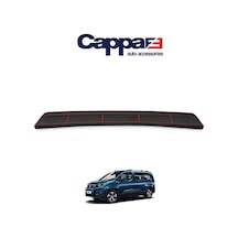 Cappafe Peugeot Rifter Arka Tampon Eşiği Koruma Mat Siyah Abs