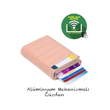 Adelina Bags Adelina Pudra Timsah Desenli Mekanizmalı Otomatik Kızaklı Kartlık Pudra