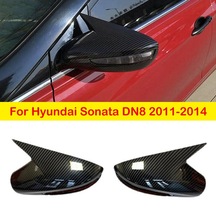 Hyundai Sonata Dn8 2011-2014 Dikiz Yan Ayna Kapağı Kanat Kapağı Dış Kapı Dikiz Kılıf Trim Kabuk Karbon Fiber Görünüm