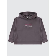 Civil Girls Kız Çocuk Kapüşonlu Sweatshirt 10-13 Yaş Açık Füme Açık Füme
