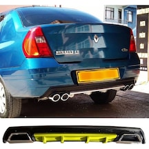 Renault Clio 2 Sedan Sarı Difüzör Çiftli Kare Egzoz Görünümlü D Tip Difizör