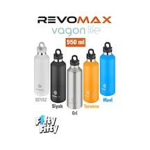 Revomax 950 Ml Büyük Kapasiteli Özel Kapak Sistemli 18saat Sıcak/36 Saat Soğuk Çelik Termos