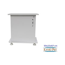 Kanki Pet Mdf Akvaryum Sehpa Beyaz Düz 50 x 23 x 67 CM