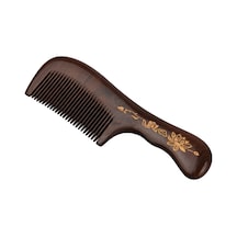 Hangfox Sandalwood Doğal Ağaç Tarak - Statik Olmayan Saç Düzenleyici - Ev Kullanıma Uygun Saç Düzleştirici