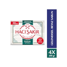 Hacı Şakir Doğal Saf Geleneksel Beyaz Sabun 4 x 200 G
