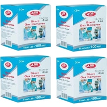 DS Sağlık Steril Gazlı Bez Kompres Spanç 7,5x7,5cm 100 x 4 Kutu