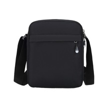 Gündelik Basit Siyah Messenger Çanta Açık Seyahat Cep Telefonu Çantası Beyaz - Siyah